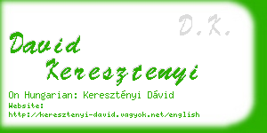 david keresztenyi business card